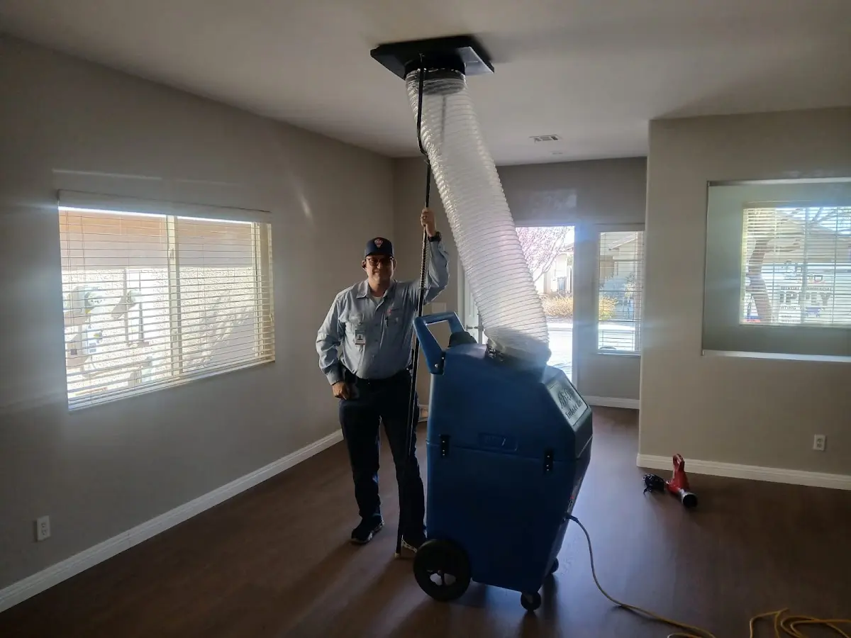 Professional Dryer Vent Cleaning work inside a Crosspointe home